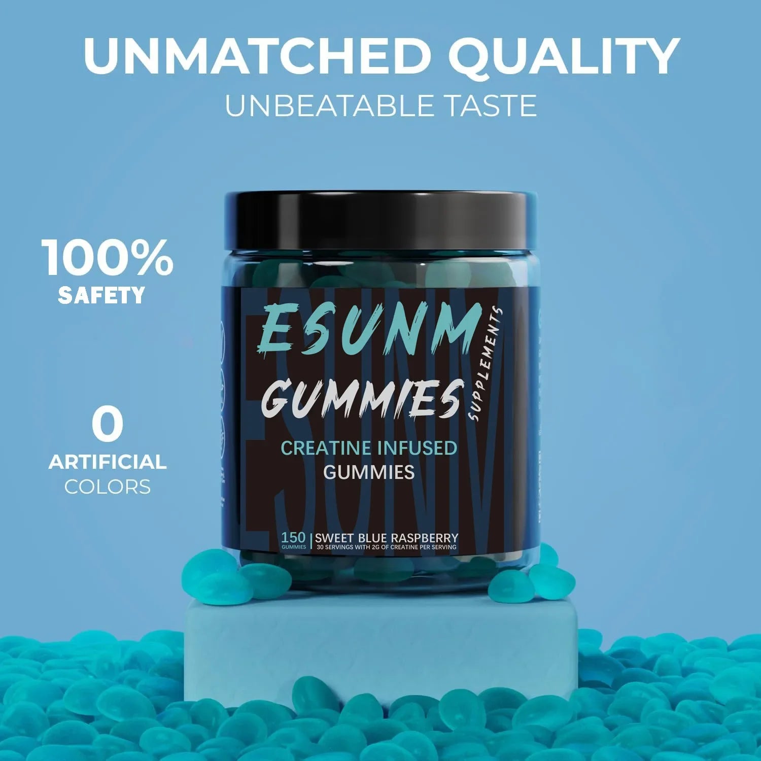 Sugar-Free Creatine Bites | 5g Muscle Support Gummies | 150 Vegetarian & Halal Certified - GlobalAiStore