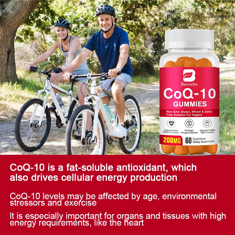 Premium CoQ10 + Sea Moss Complex | 1200mg Energy & Immune Support Gummies | 60 Vegan Gummies - GlobalAiStore