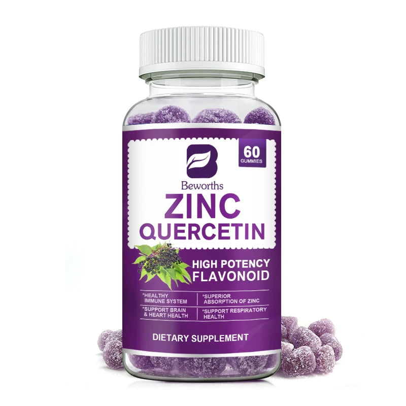 Premium Quercetin Complex Gummies | Immune & Respiratory Support | With Bromelain, Elderberry, Zinc & Vitamin C - GlobalAiStore