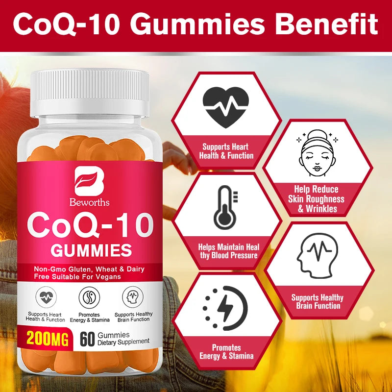 Premium CoQ10 + Sea Moss Complex | 1200mg Energy & Immune Support Gummies | 60 Vegan Gummies - GlobalAiStore