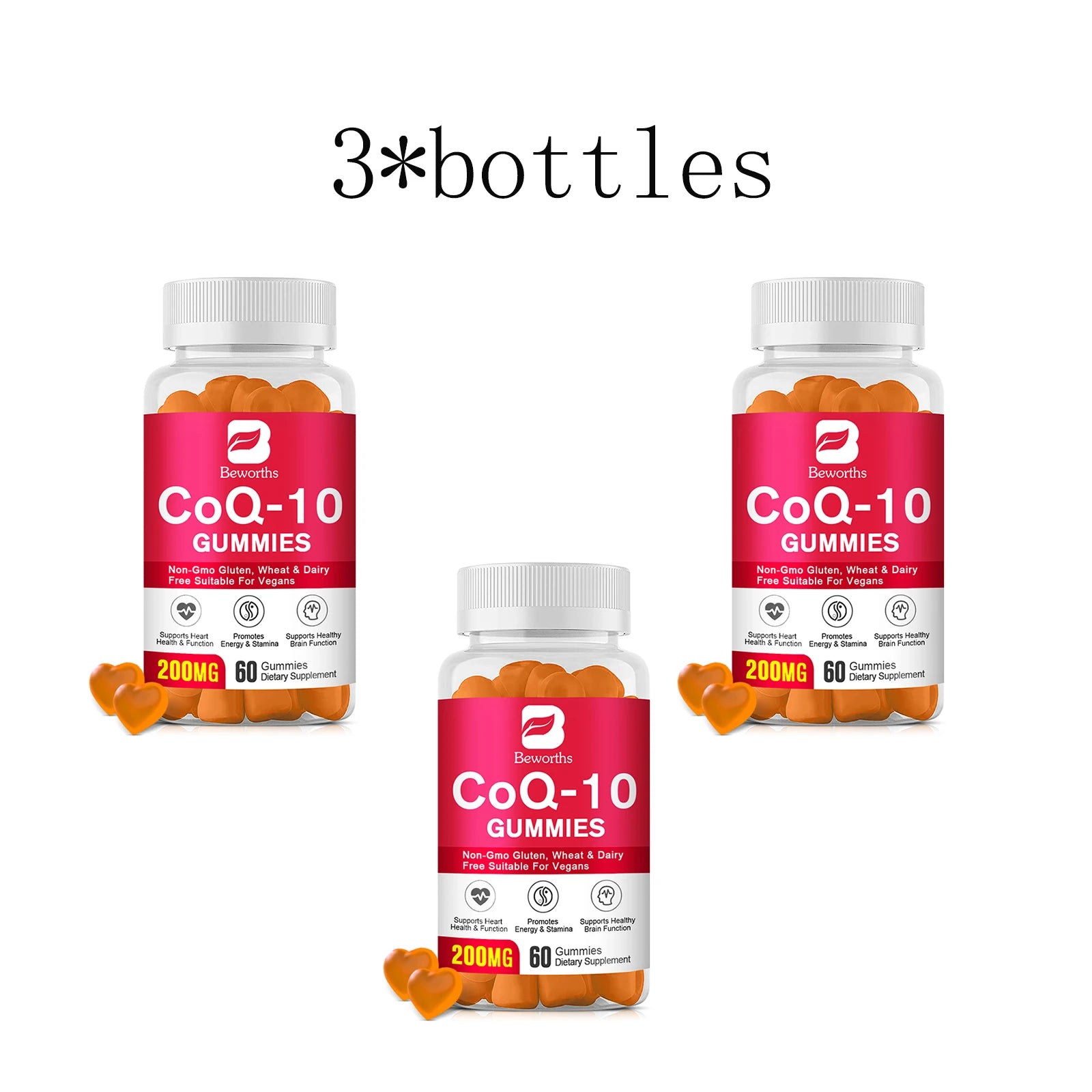 Premium CoQ10 + Sea Moss Complex | 1200mg Energy & Immune Support Gummies | 60 Vegan Gummies - GlobalAiStore